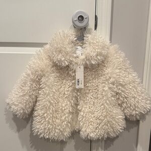 Janie and Jack 2T - toddler Cozy Cream Kids fur Jacket